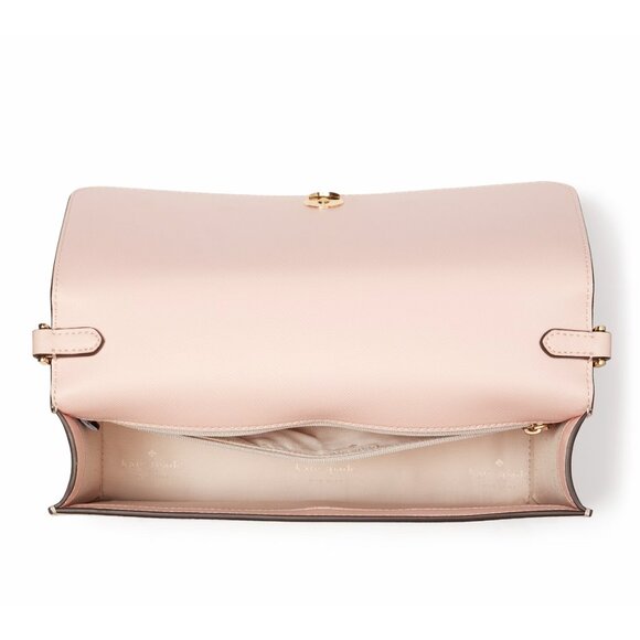 New Kate Spade Madison Medium Flap Convertible Crossbody Conch Pink - Picture 2 of 5